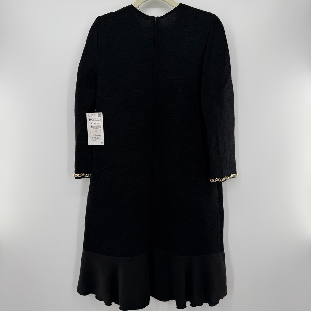 Zara Black Textured Dress